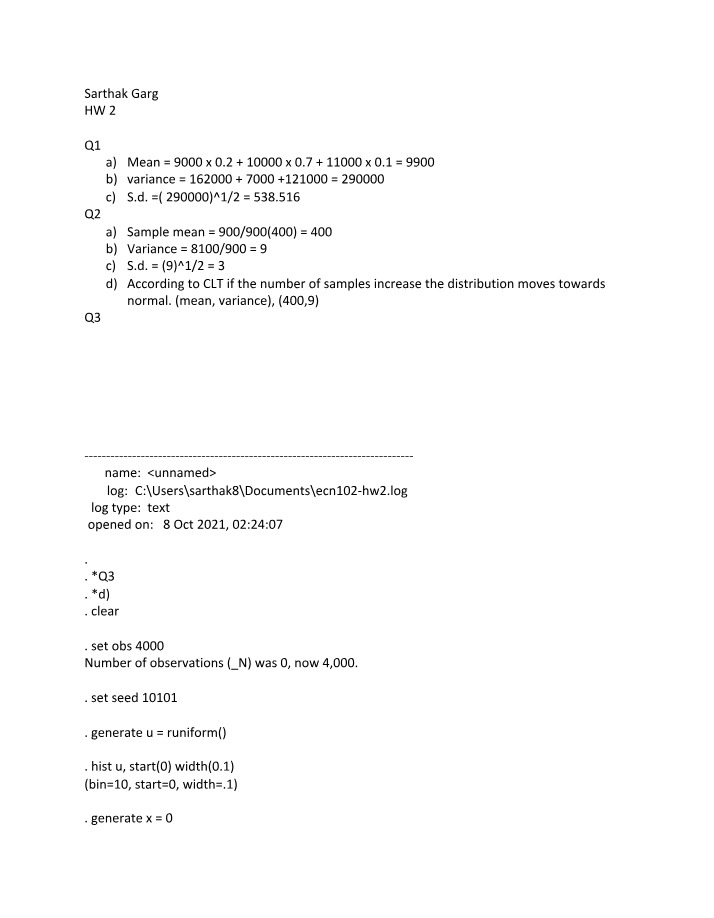 Solutions for ECN 102 Homework 2