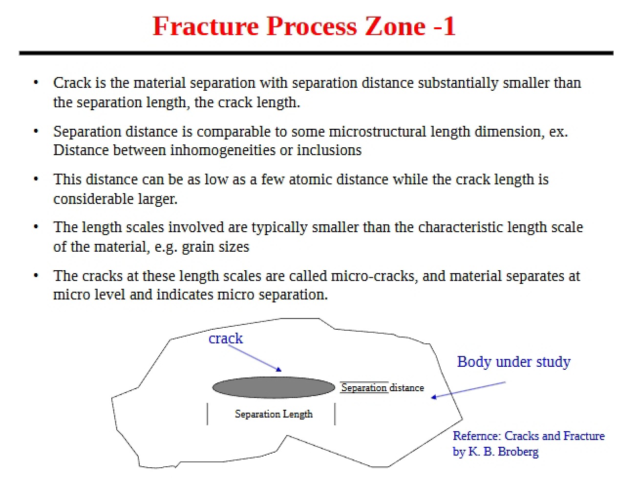 Part One The Fracture Process Zone
