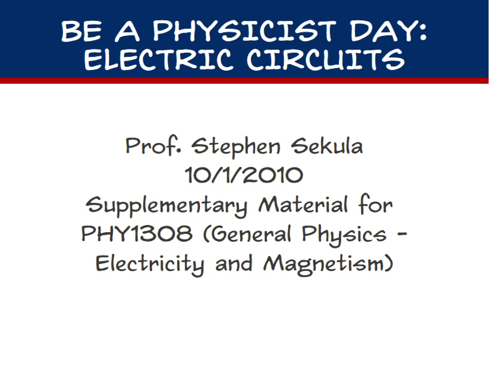 Circuits (Electric)