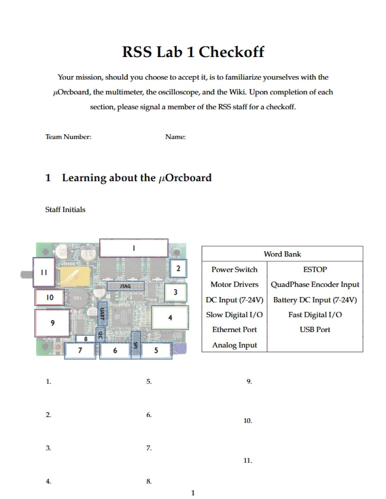 Sheet for Checkoff
