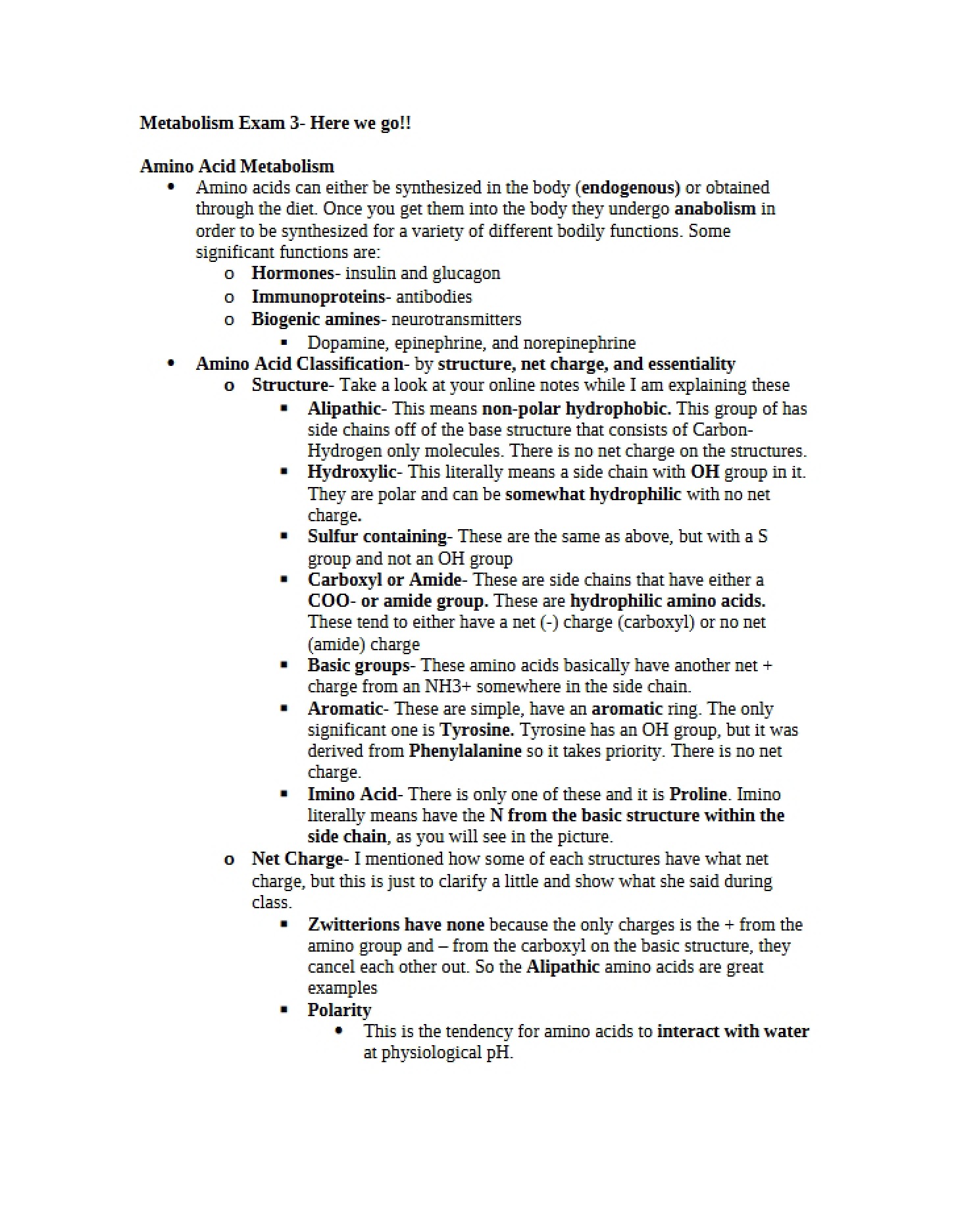 Assessment for Metabolism Part 3