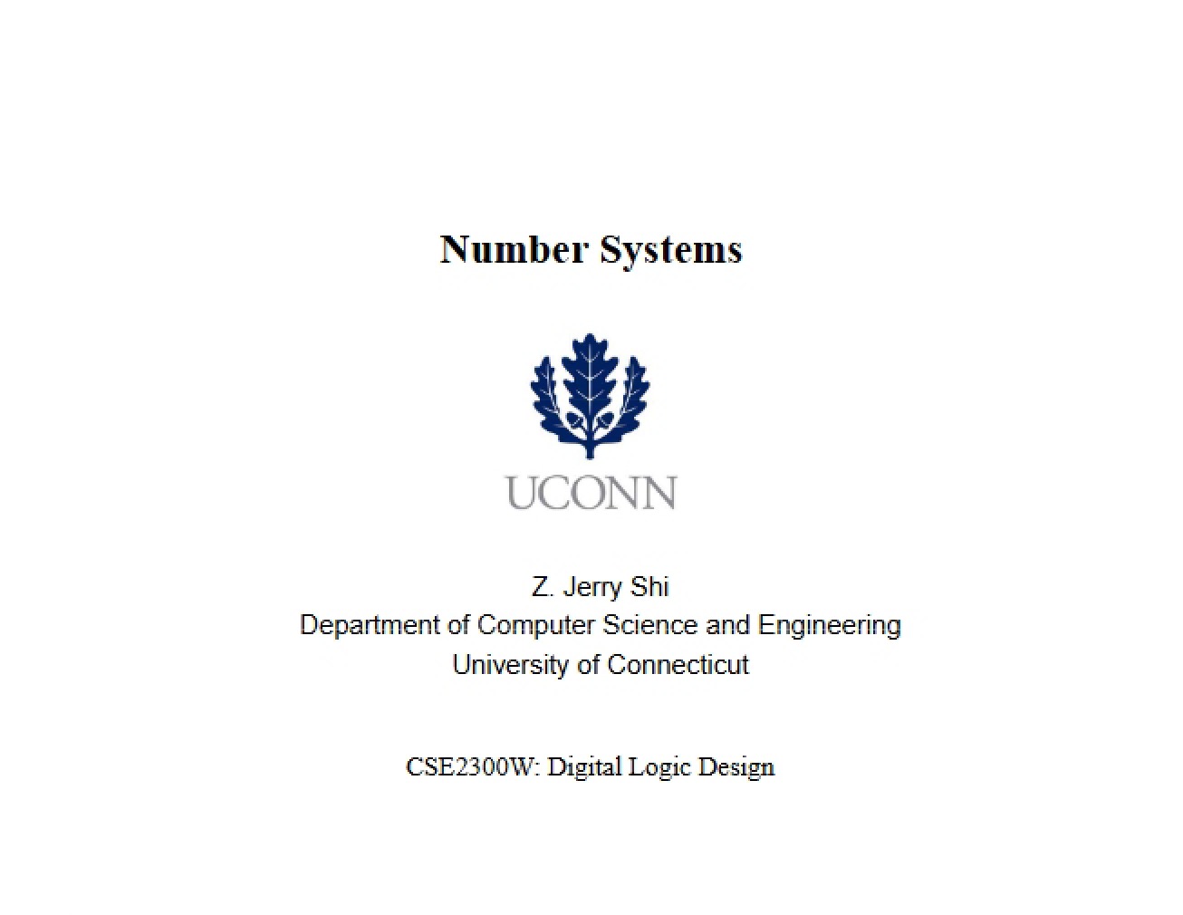 Overview of Number Systems