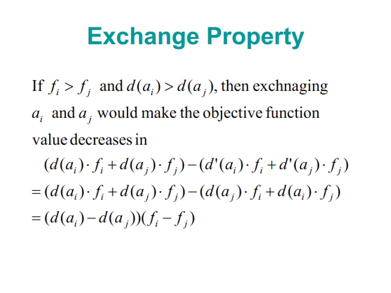 Exchange Property Concepts