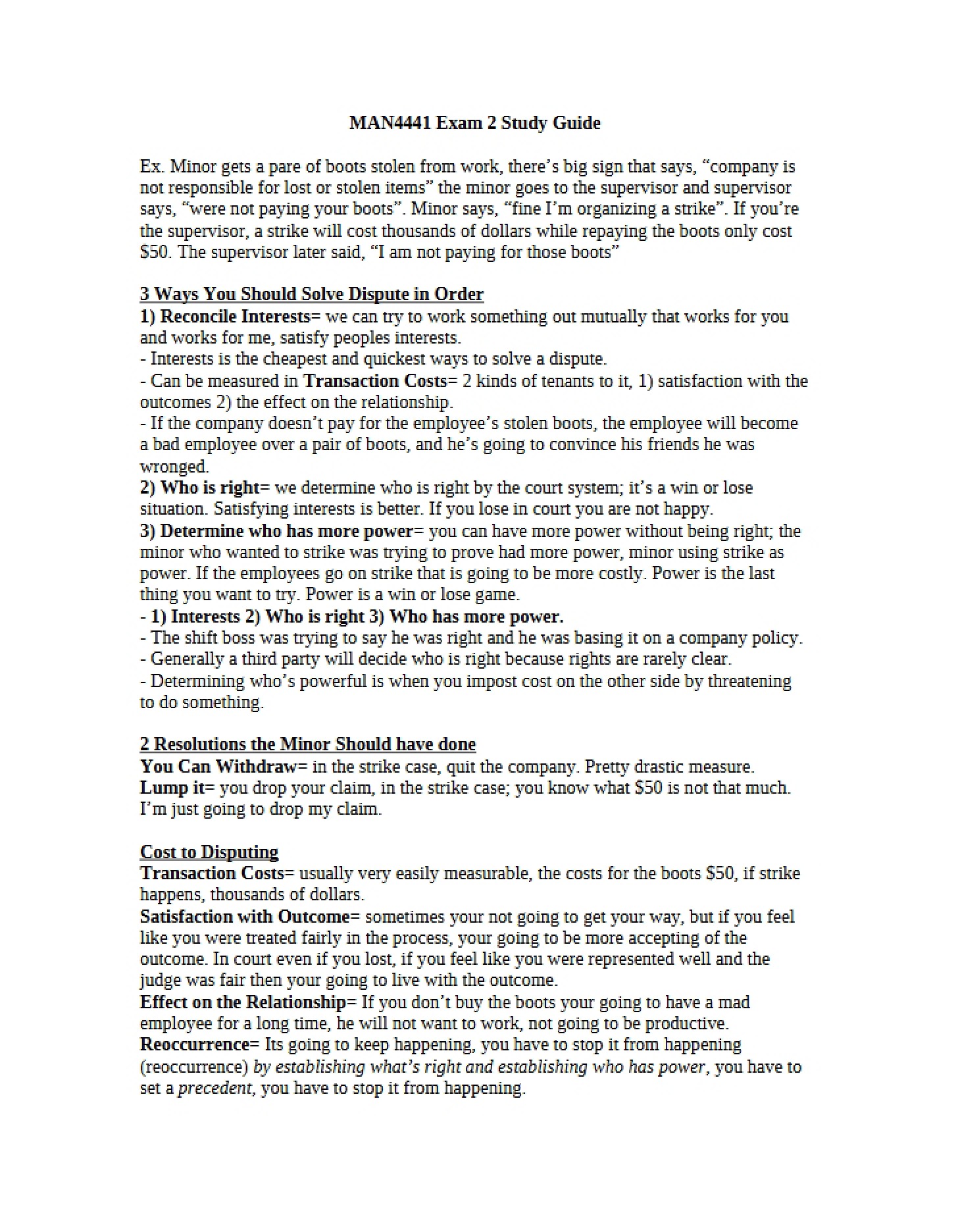 Second Examination