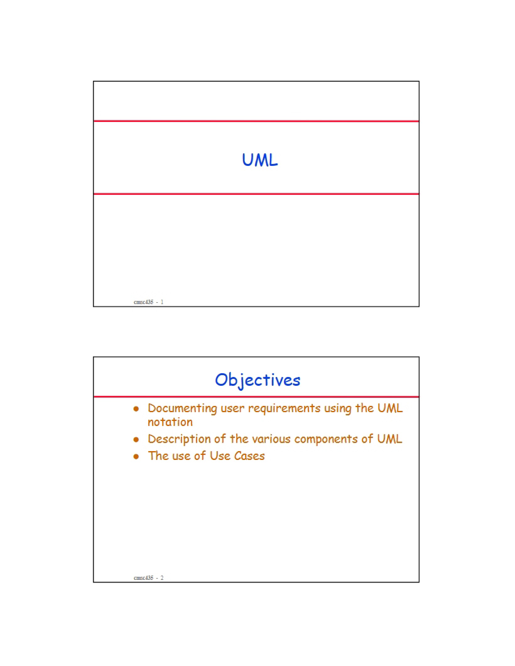 Unified Modeling Language