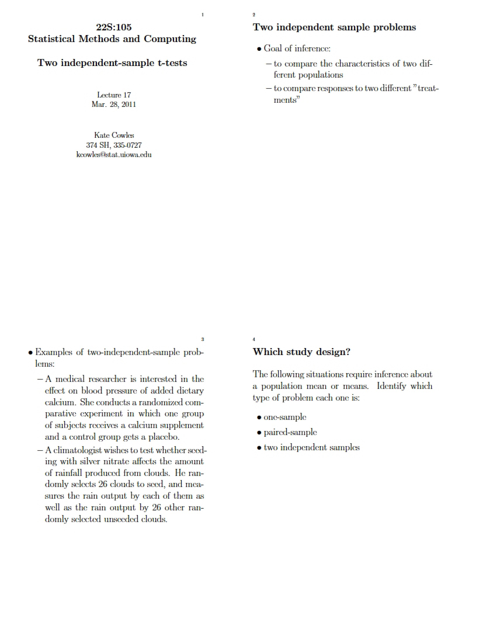 Computing and Statistical Methods (5)