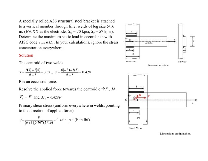 Determining Maximum Static Load for a Structural Steel Bracket
