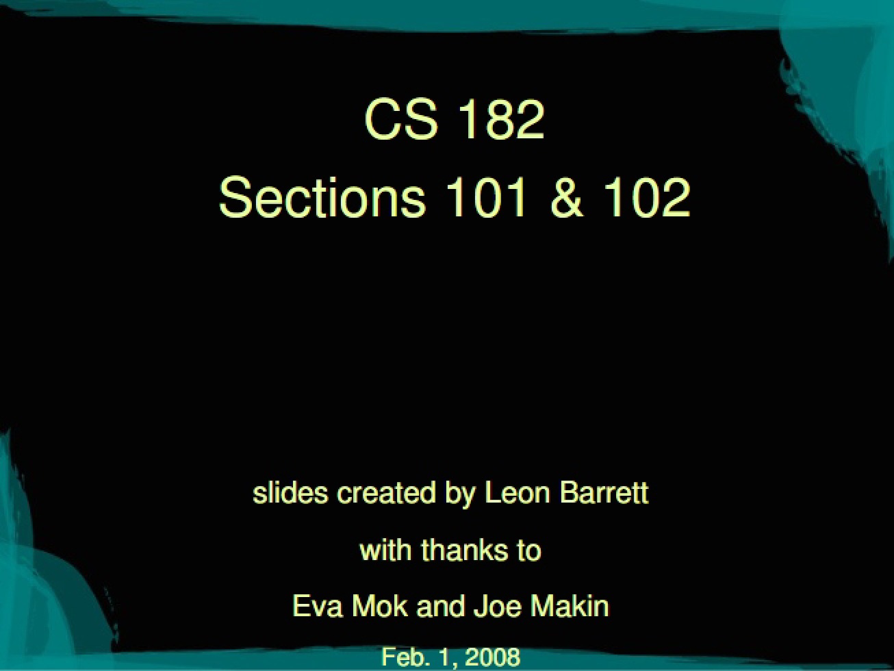 Section Notes for Neural Basis