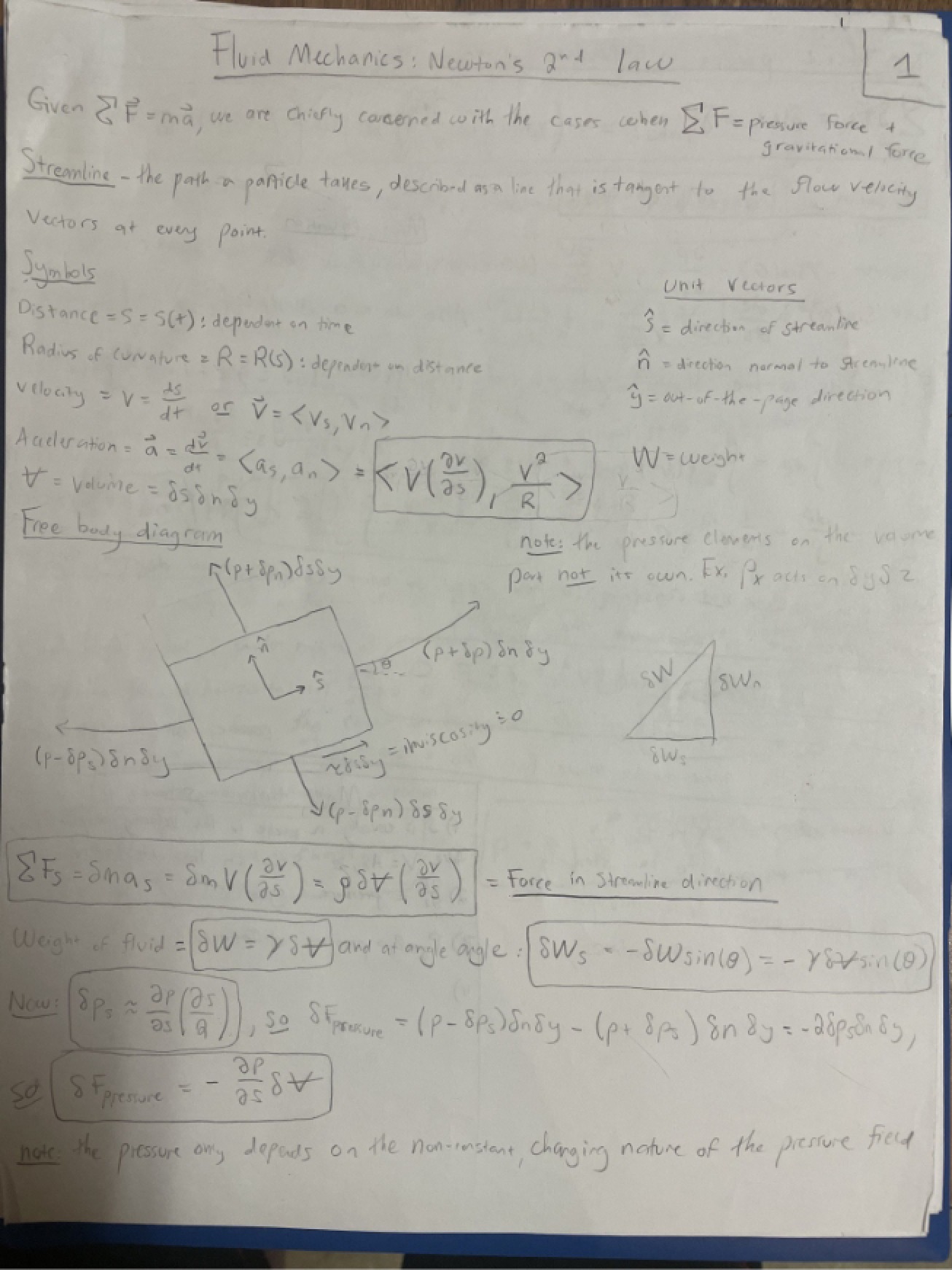 Notes on RTT, Kinematics, and Fluid Dynamics