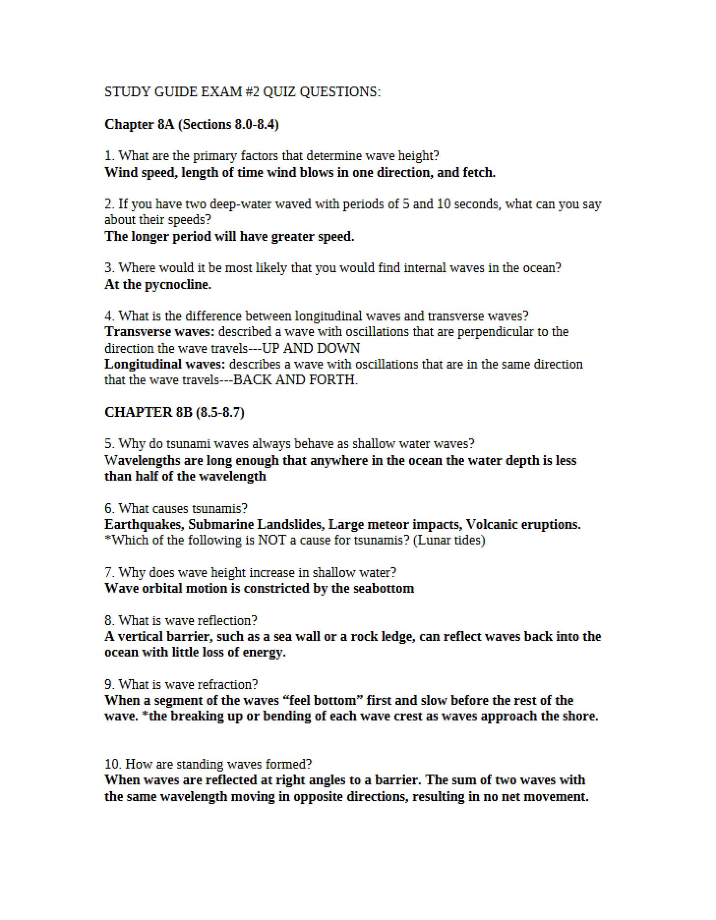 Exam II