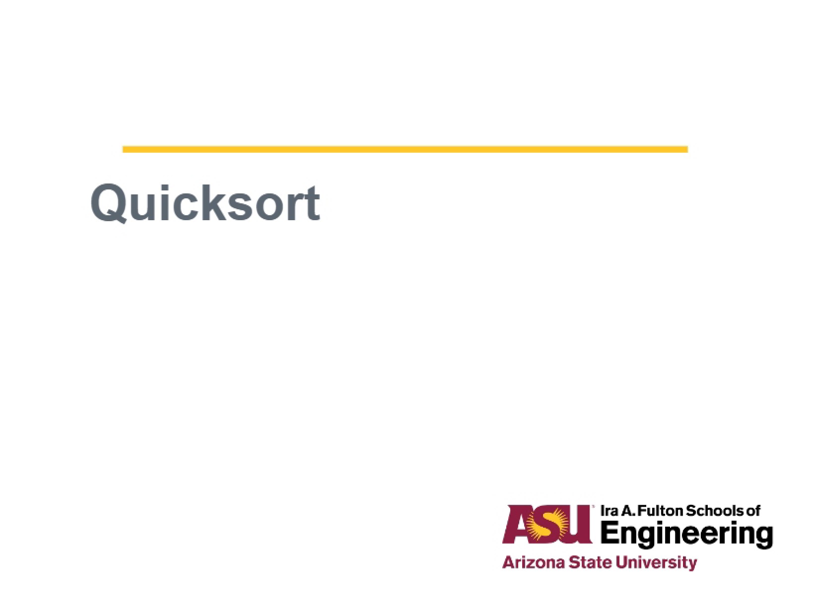Quicksort Algorithm Overview