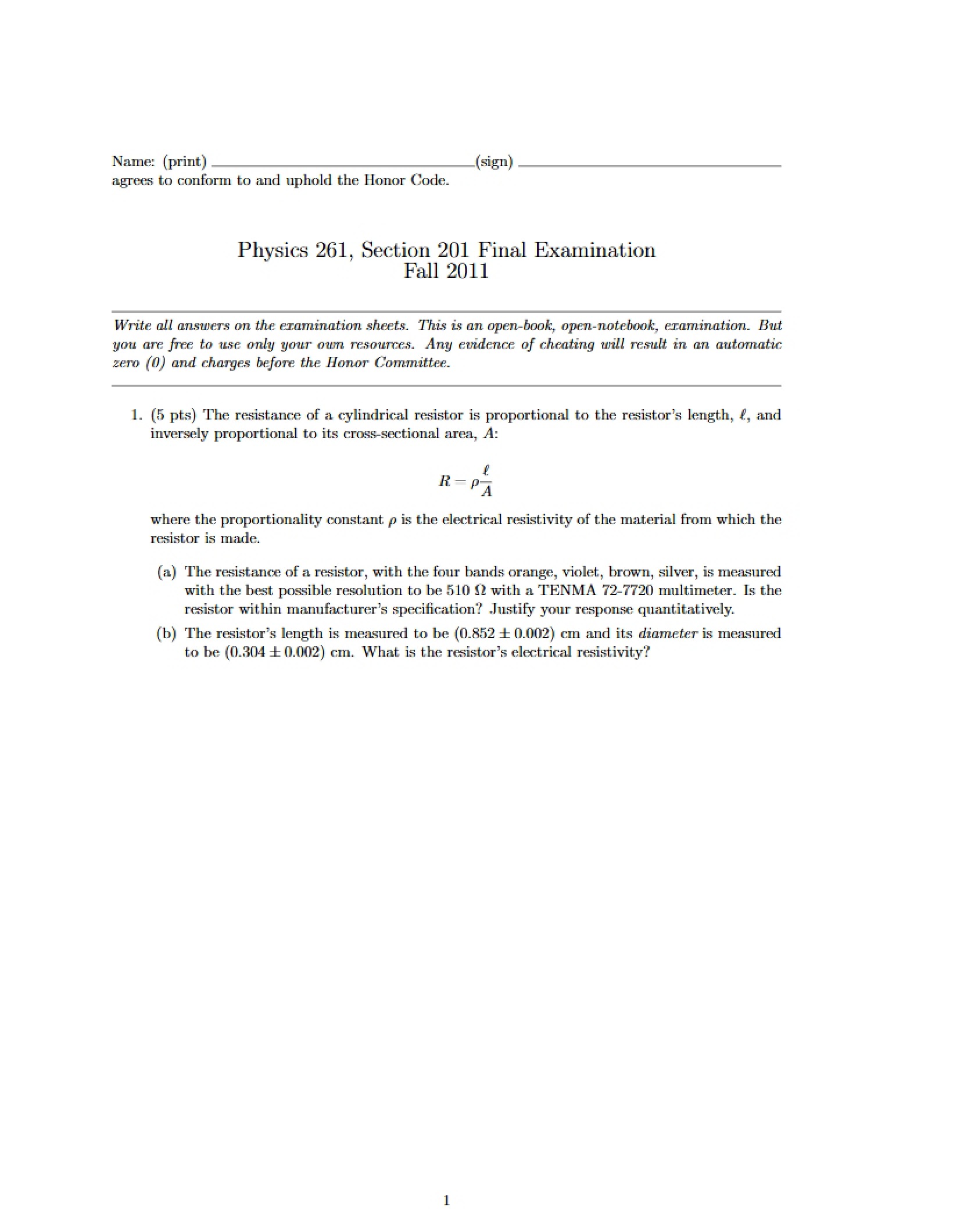 University Physics Lab Final