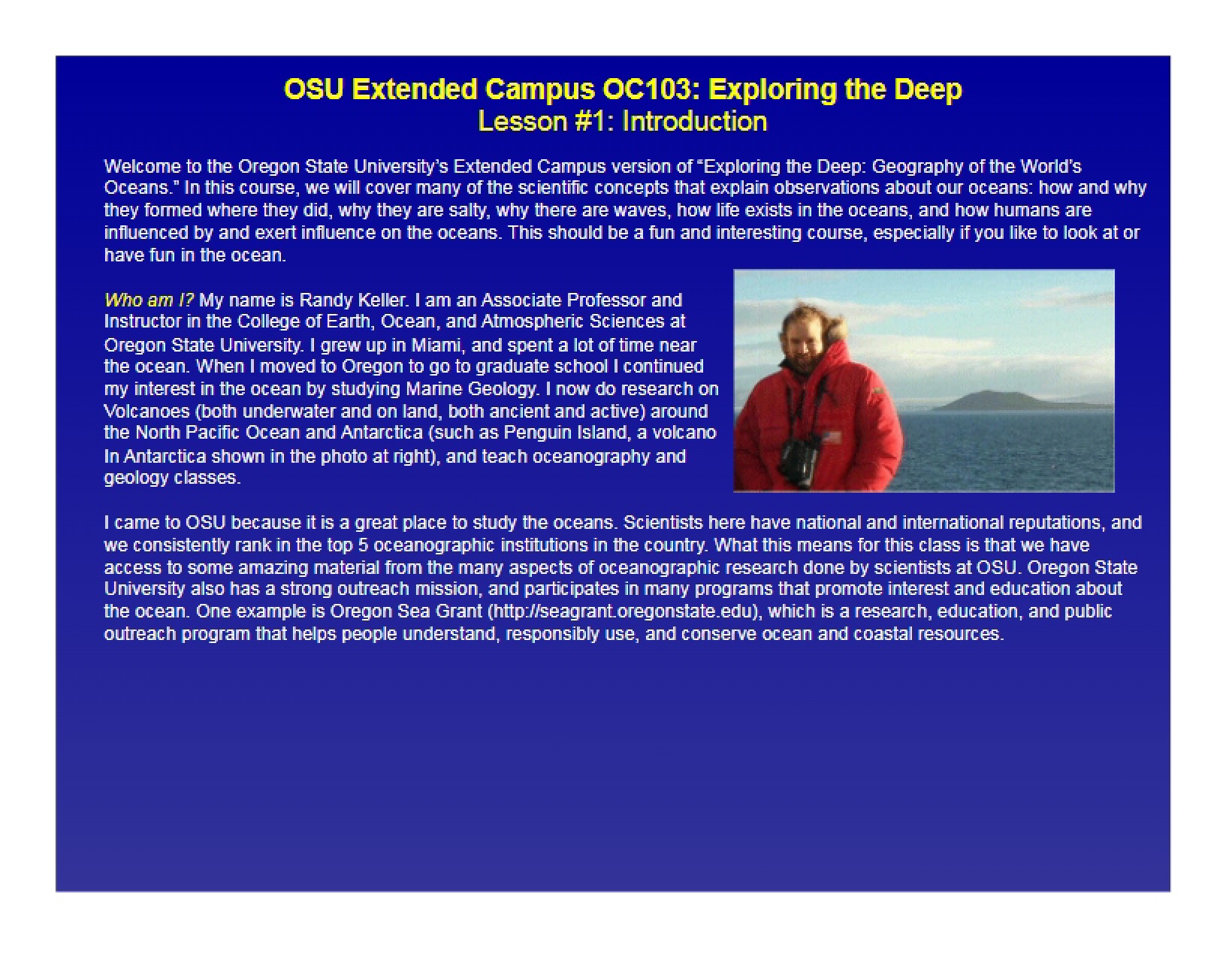 Deep Ocean Exploration Lesson 1