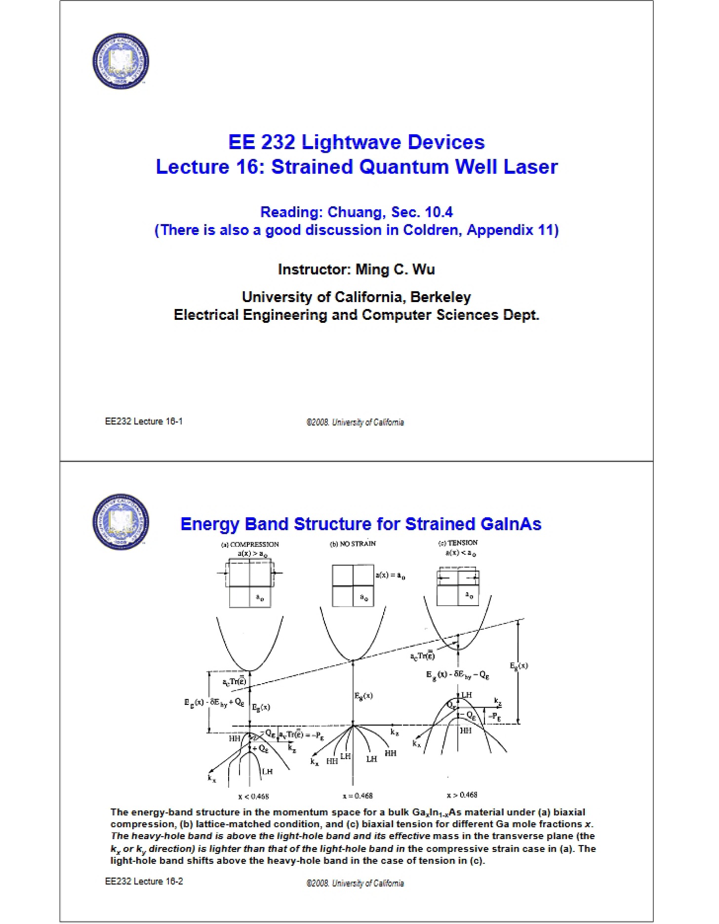 Quantum Well Laser (Strained)