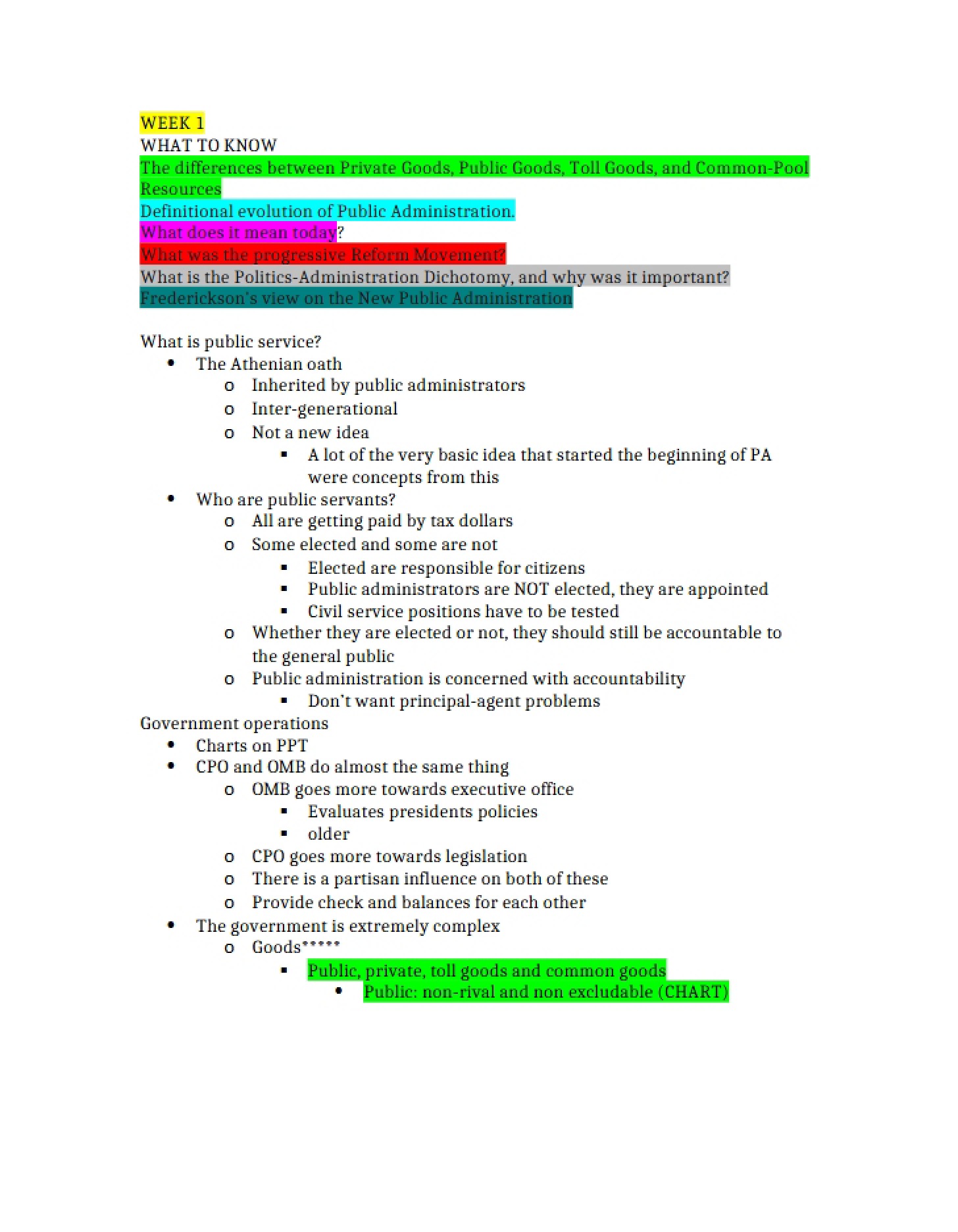 Guide for Study