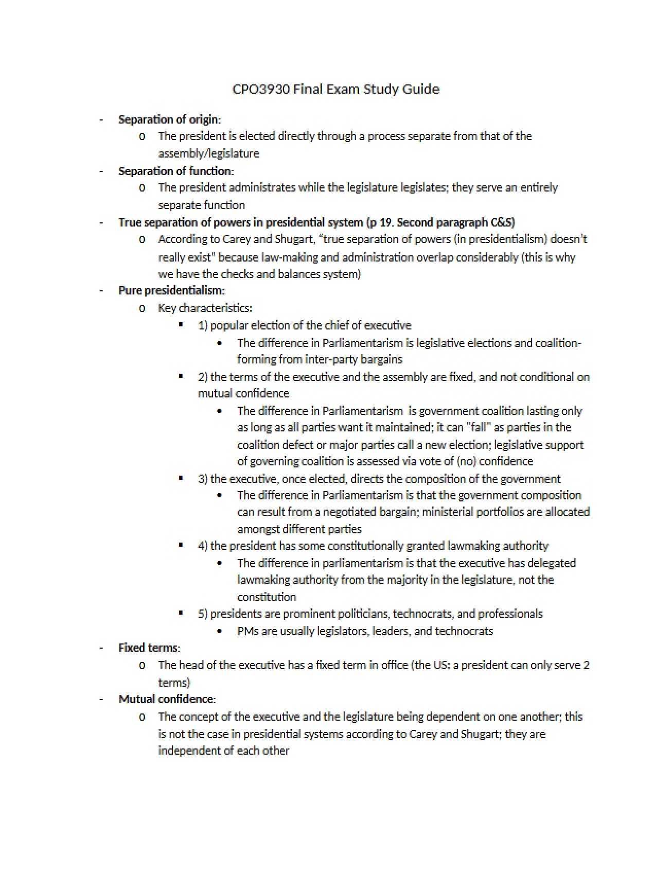 Study Guide for the Final Examination