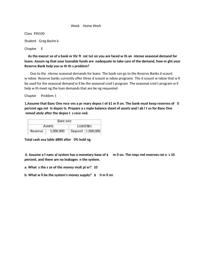 Week 2 Homework for FIN100