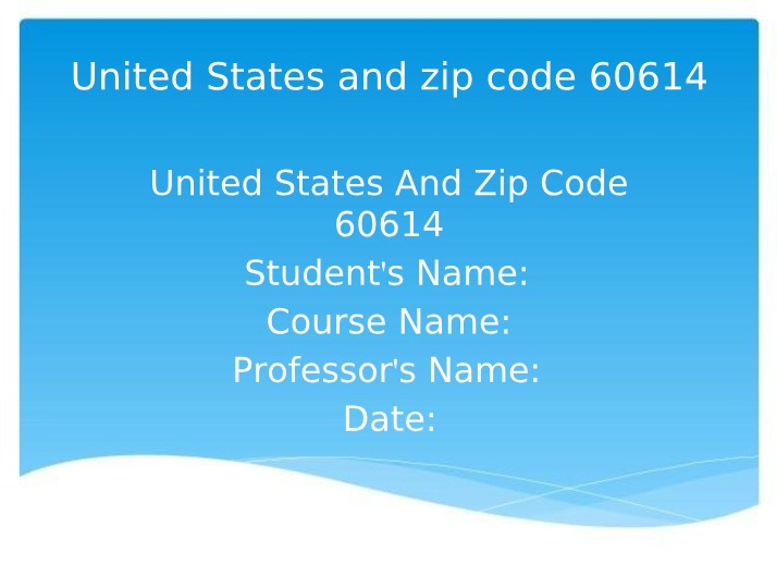 Zip Code 60614 and the United States