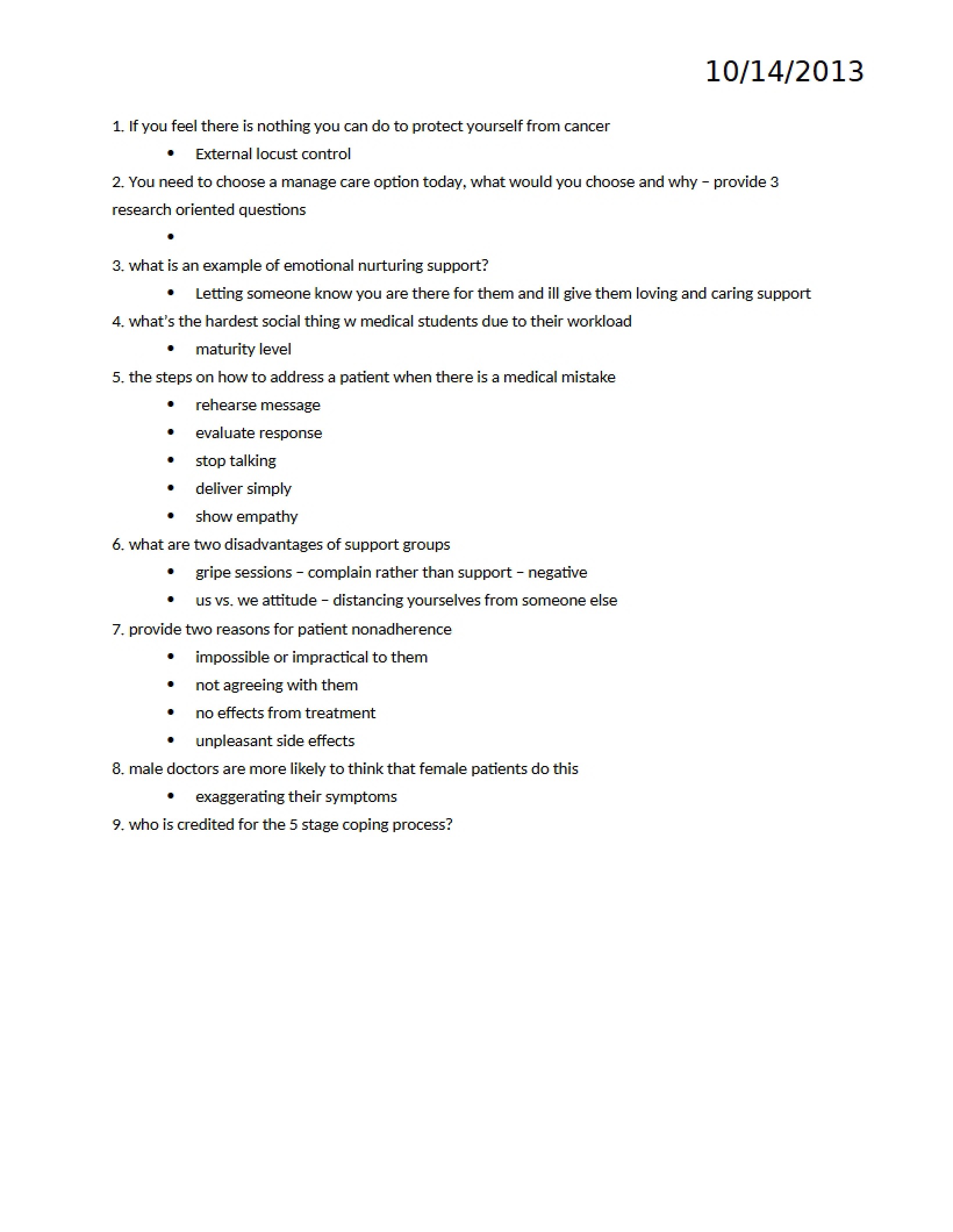 Health Comm Study Guide