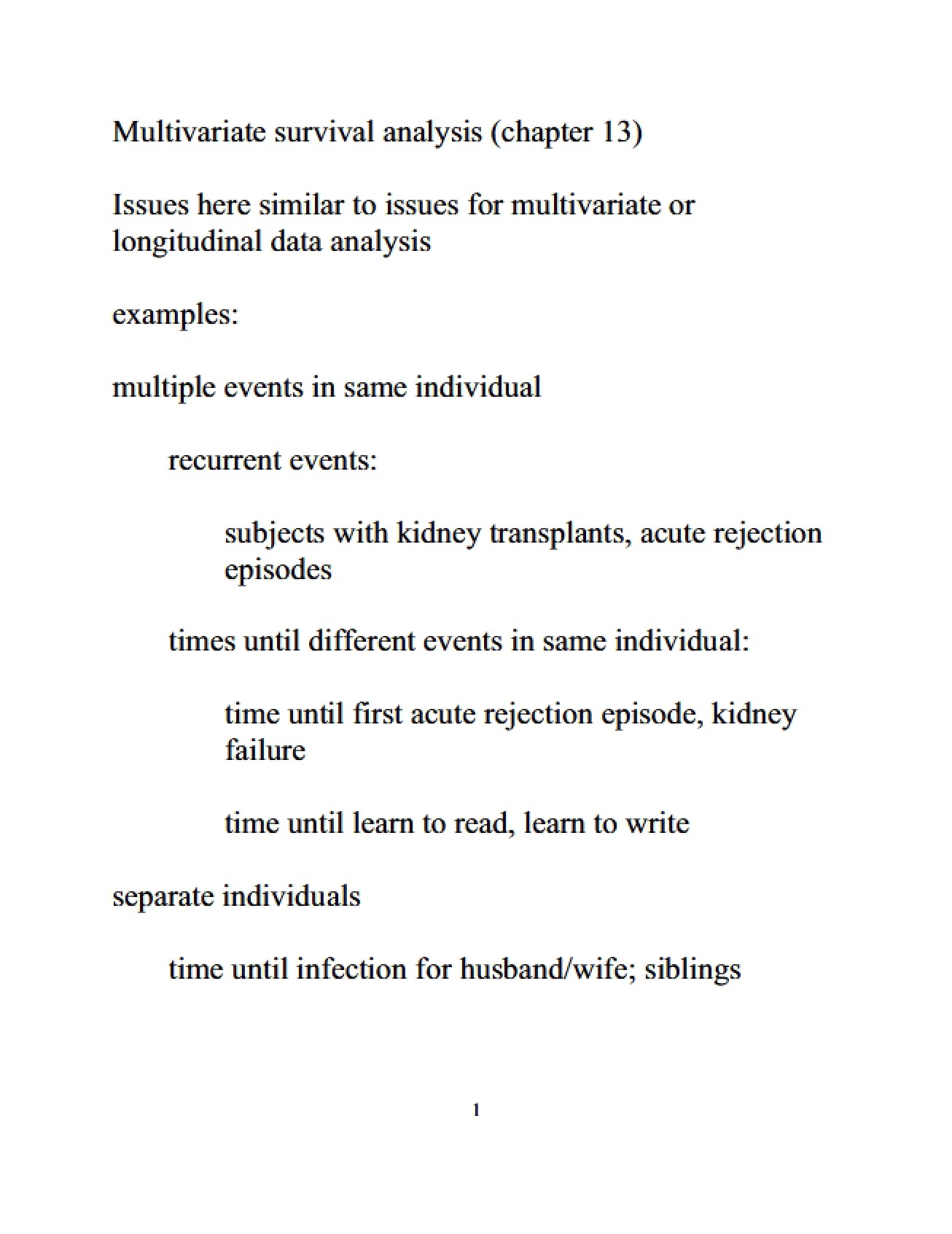 Analysis of Multivariate Survival
