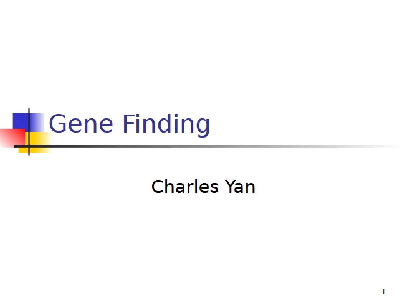 Finding Genes