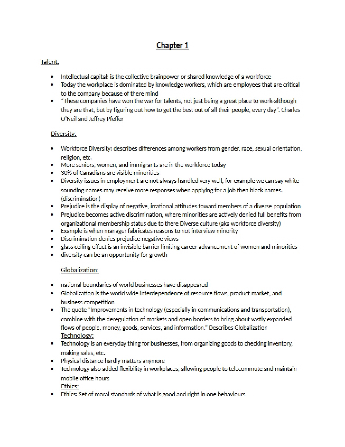 Globalization and Management (Chapter 3)