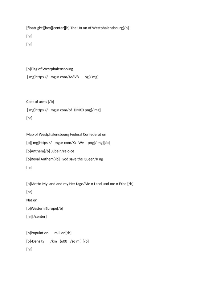 Factbook for Westphalensbourg