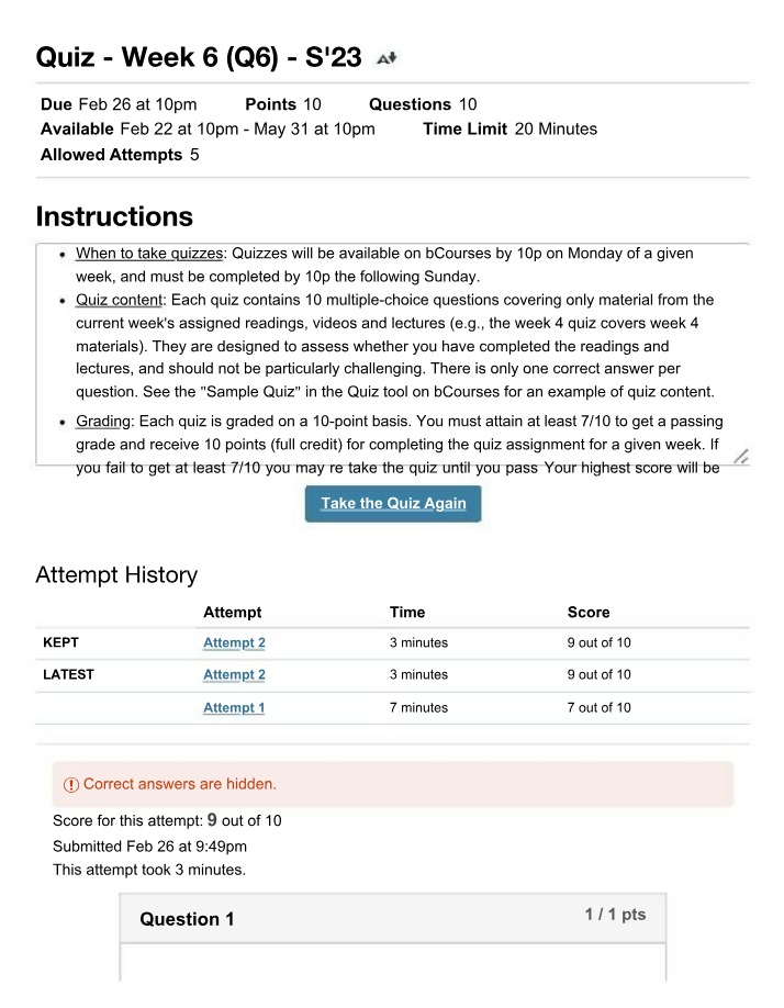 Week 6 Quiz (Q6) - S'23