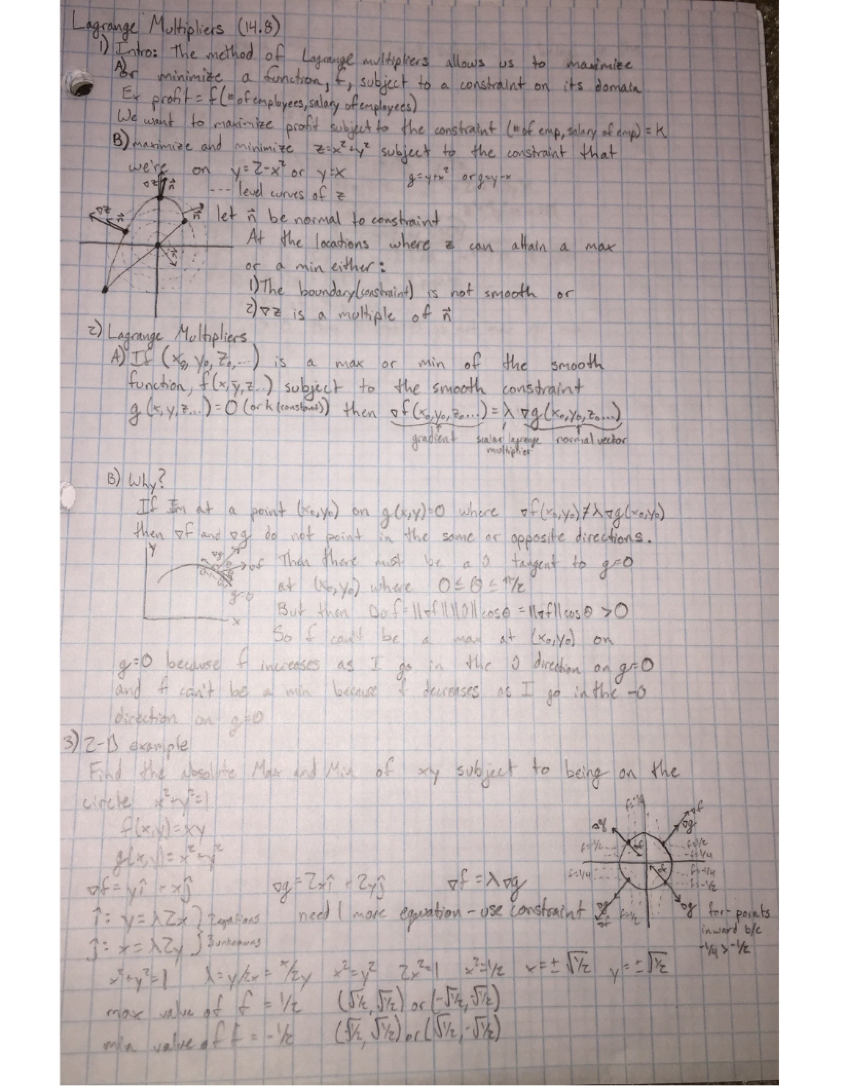 Multipliers (Lagrange)