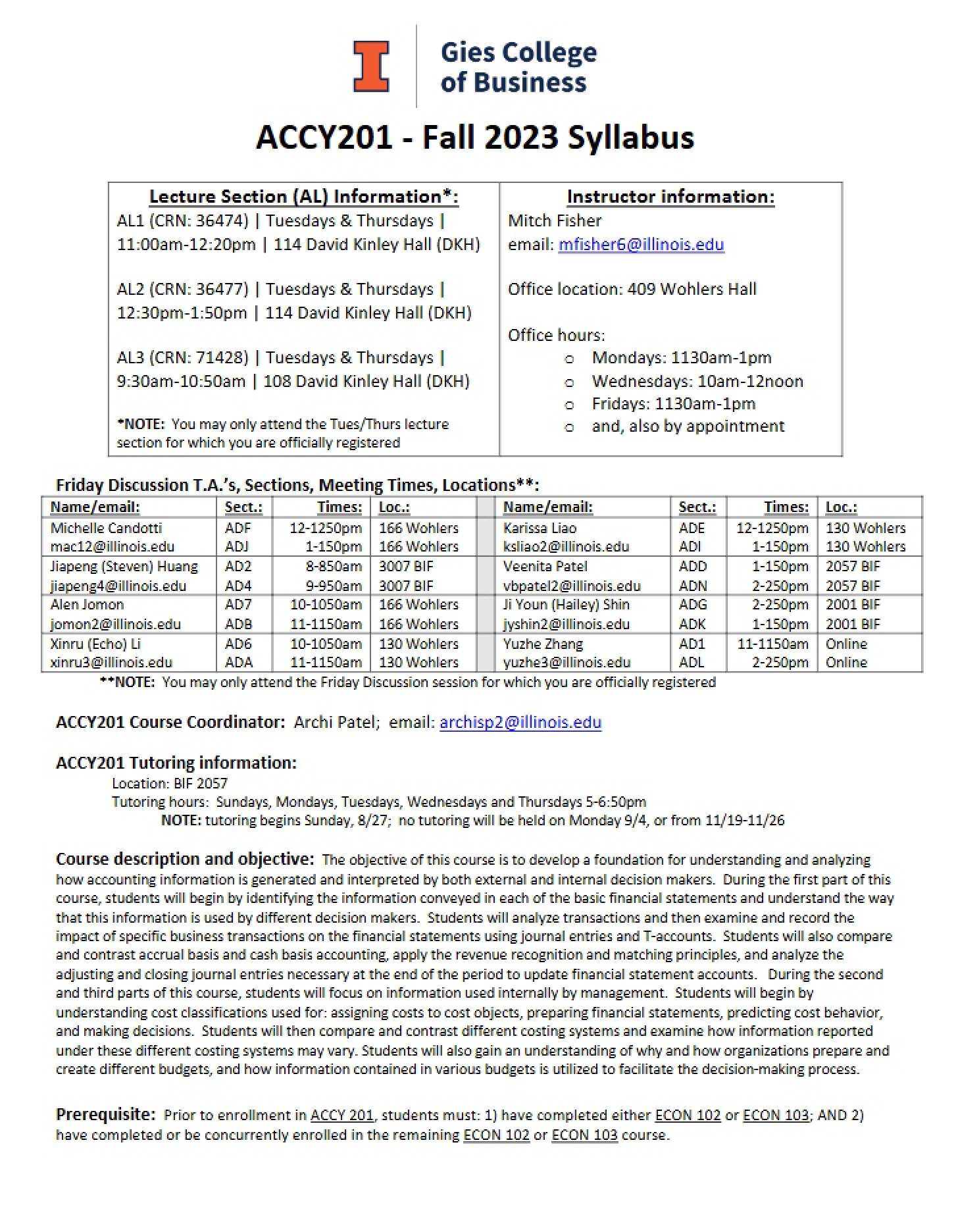 Course Syllabus