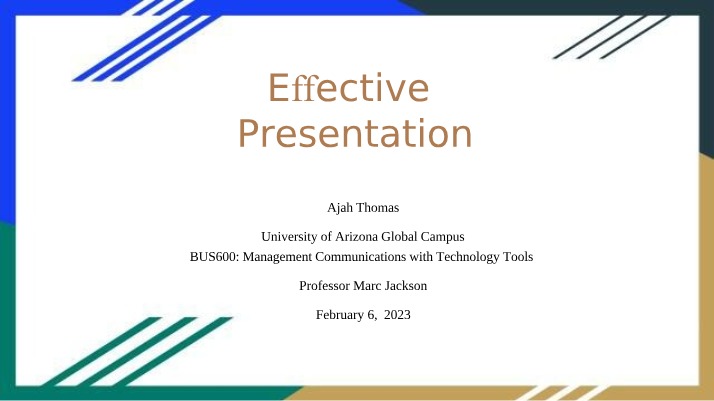 Highly Effective Presentations - Visuals and Targets