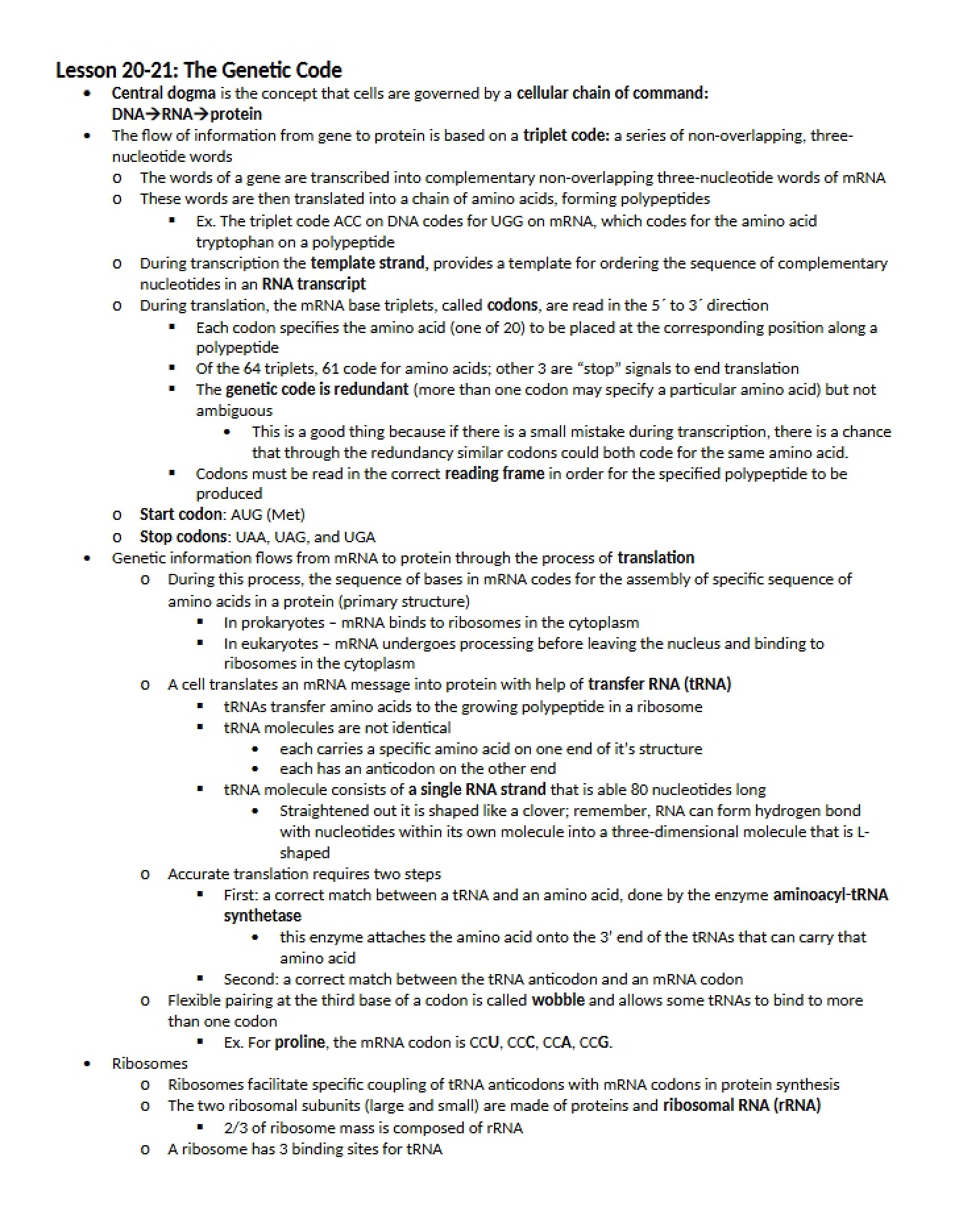 Genetic Coding and Instructions for Life