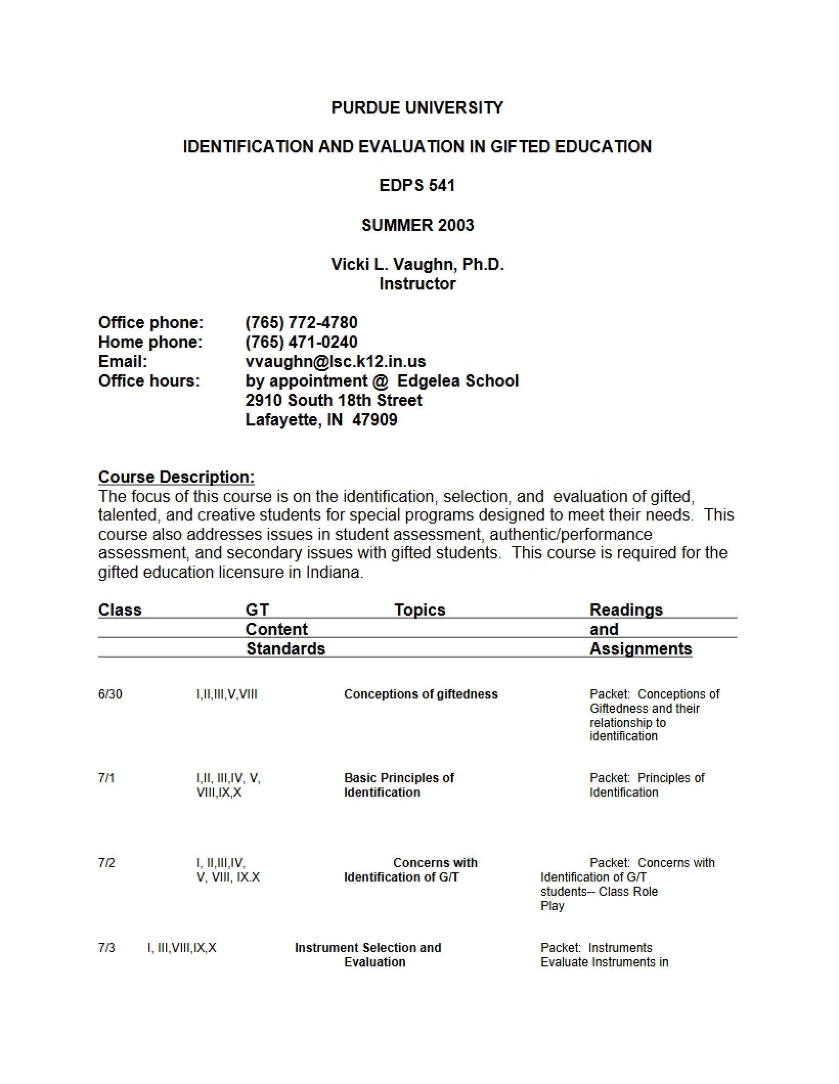 Syllabus
