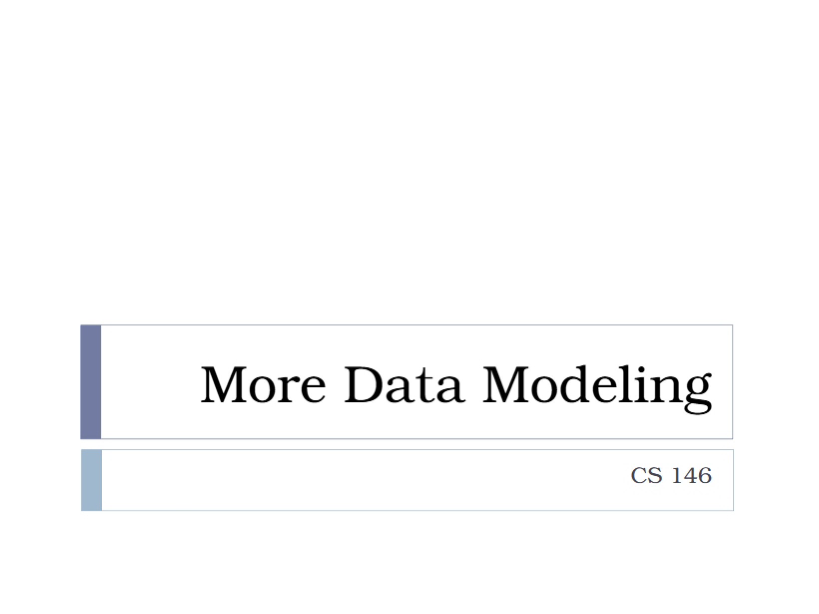 Modeling Data