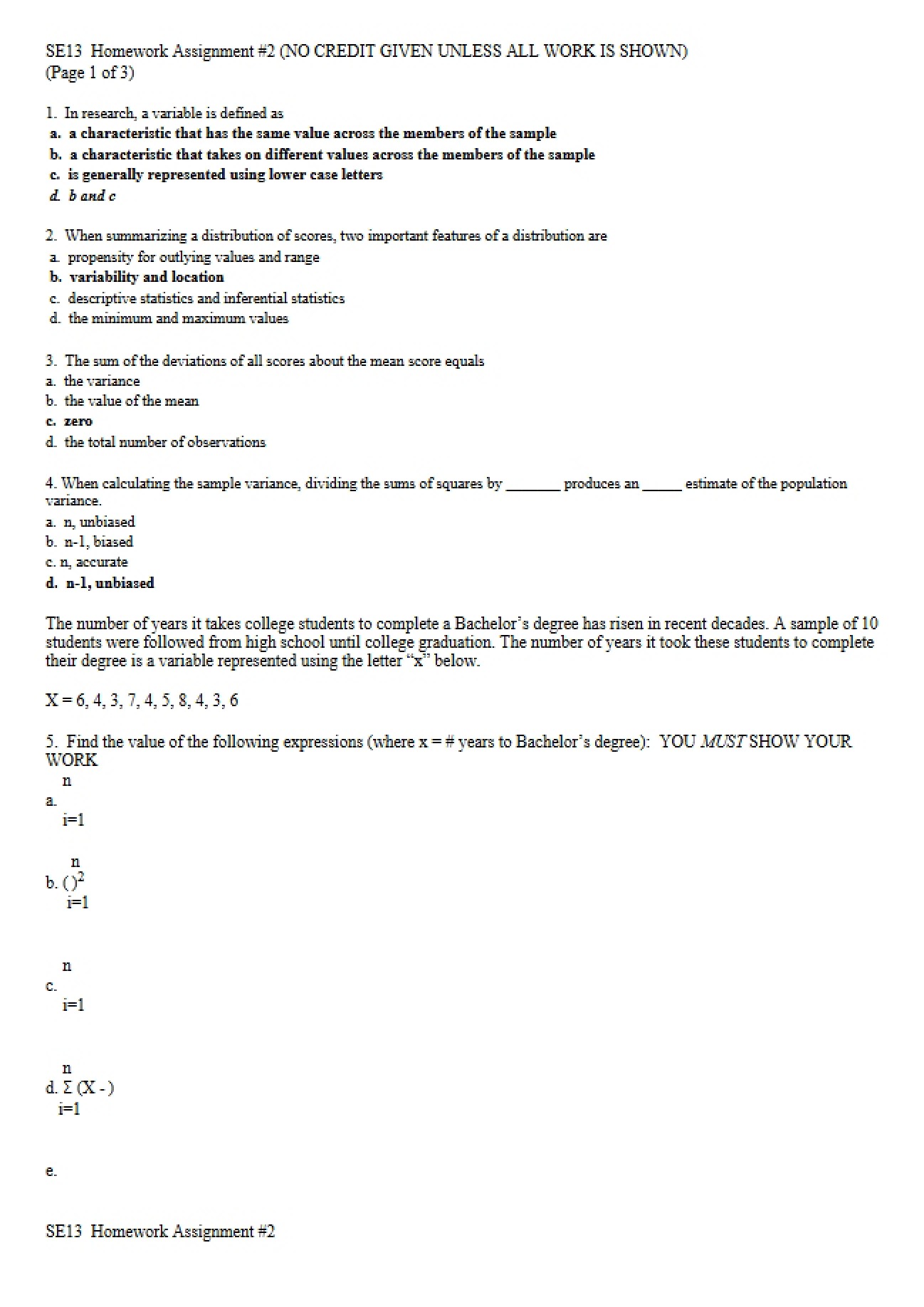Second Homework for SE13