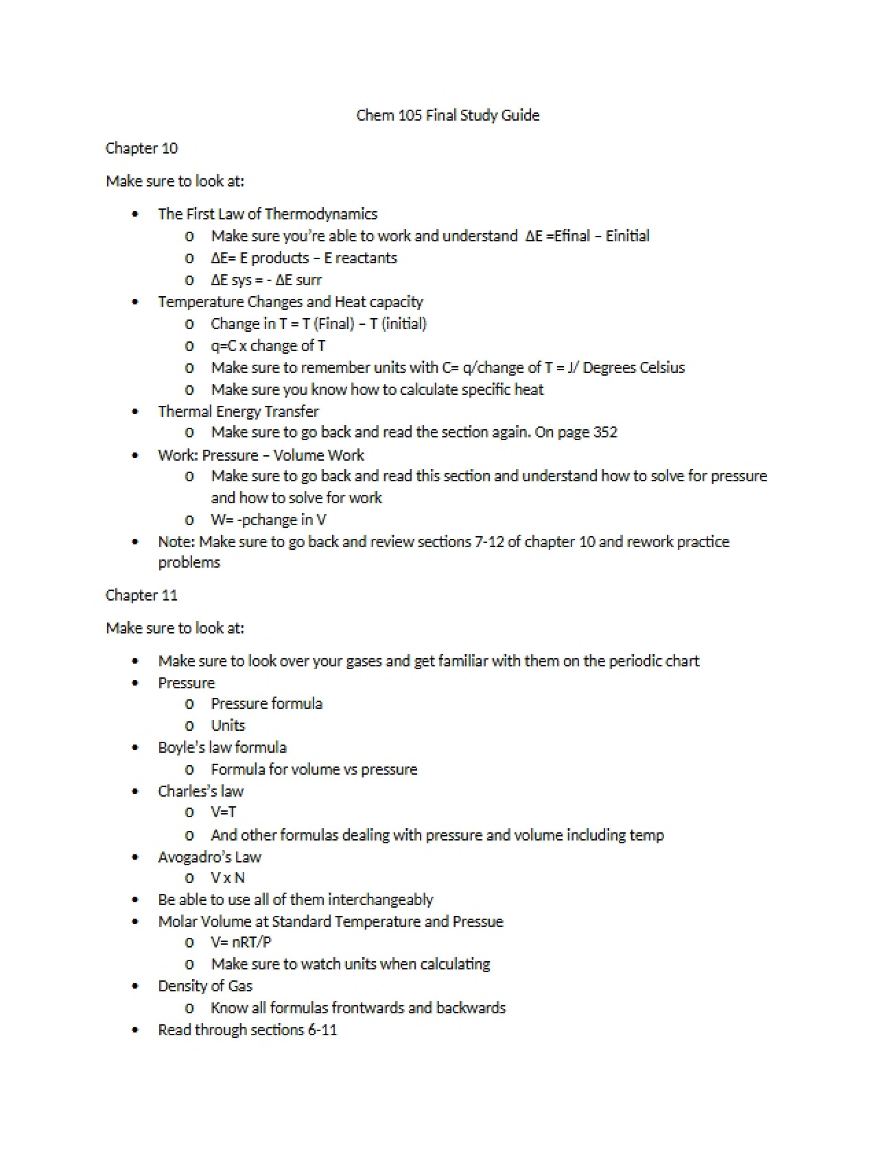First Law of Thermodynamics Overview