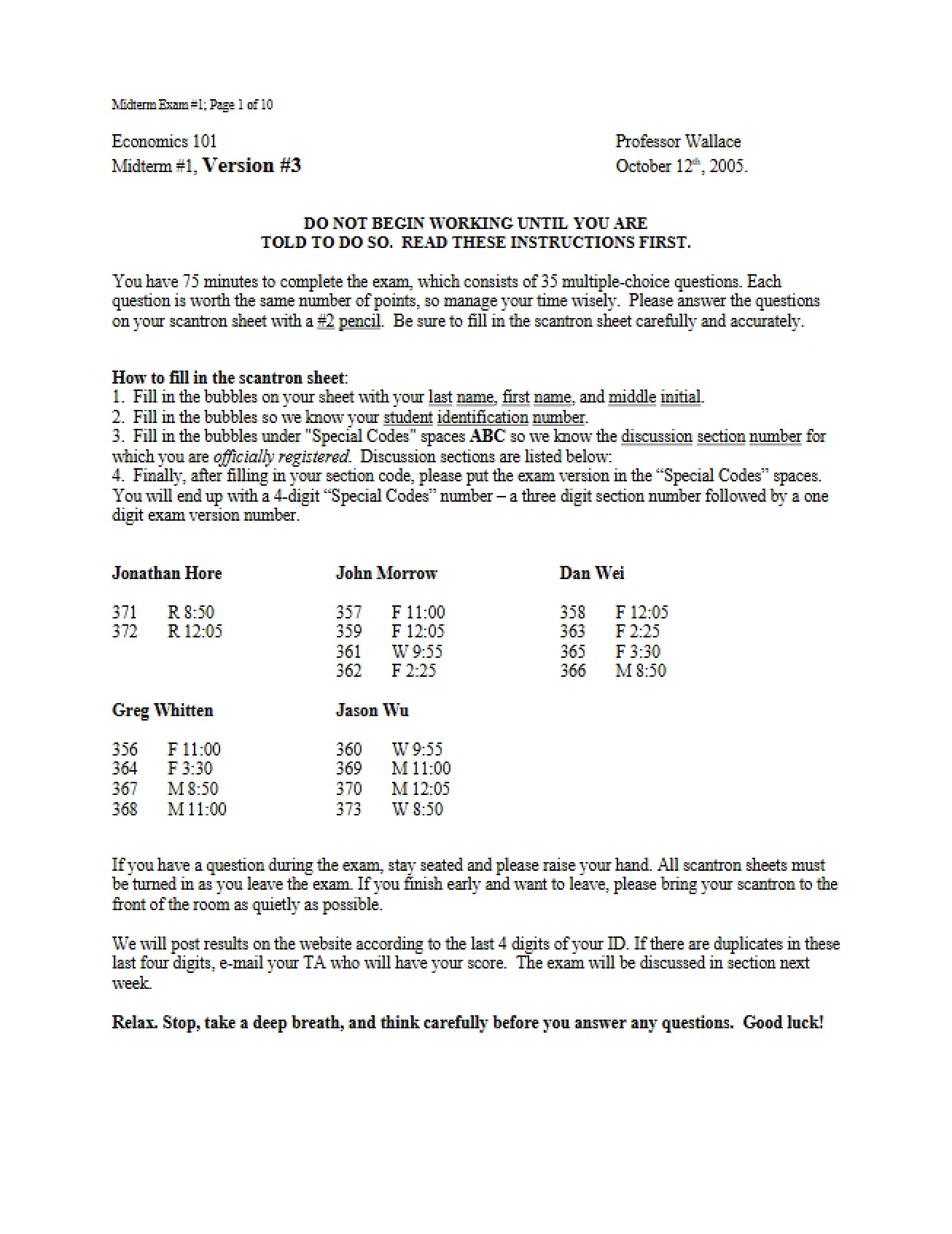 Exam 1 (Midterm)