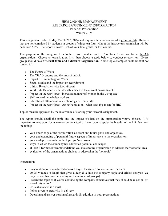 HRM 2600 Research Assignment (Winter 2024)