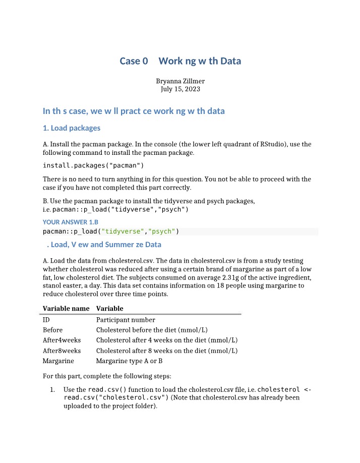 Working with Data - Case 02