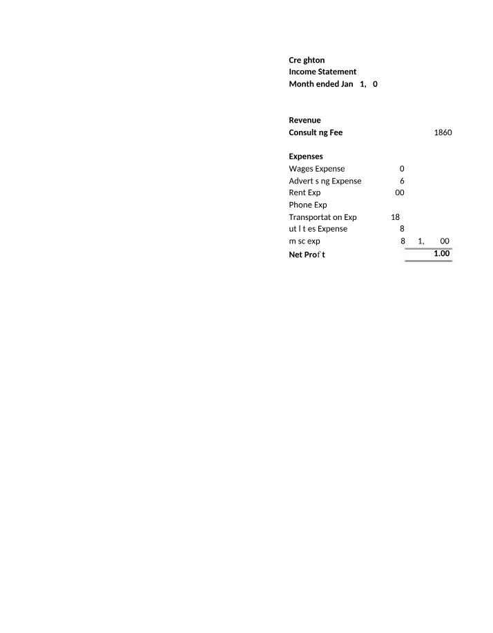 Statement of Income