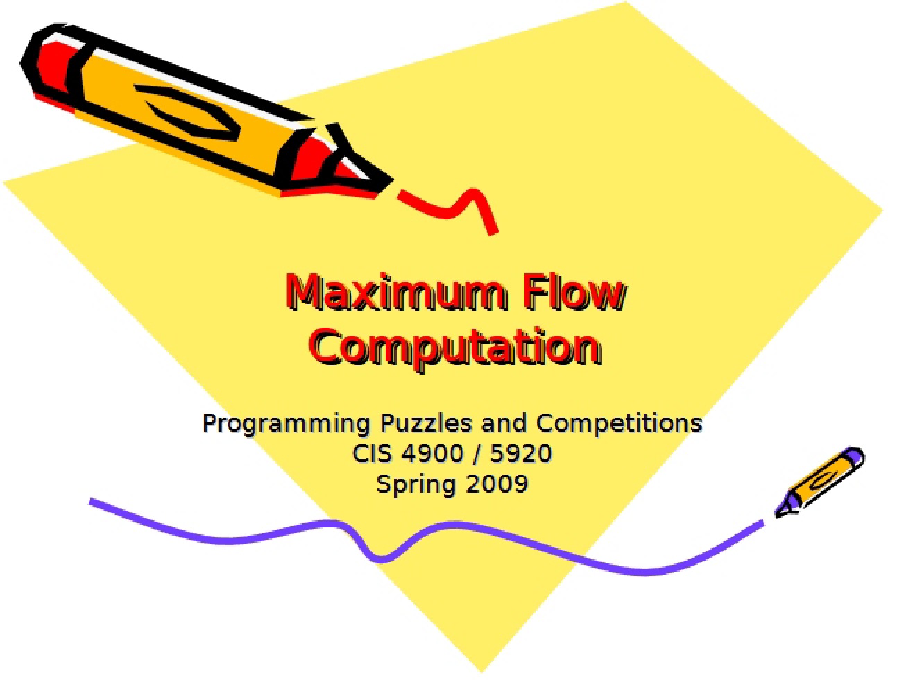 Calculating Maximum Flow in a Network