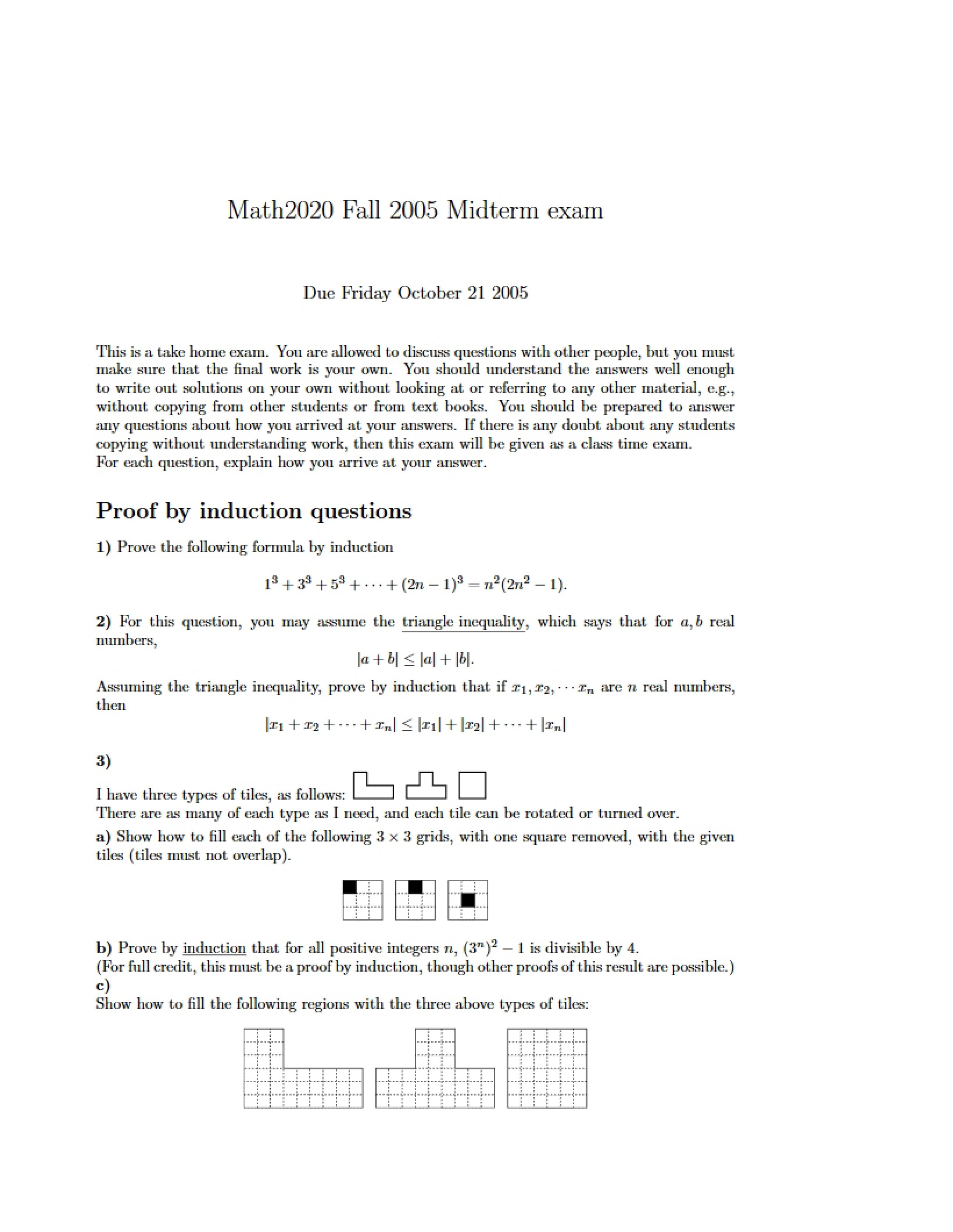 Discrete Problems Midterm