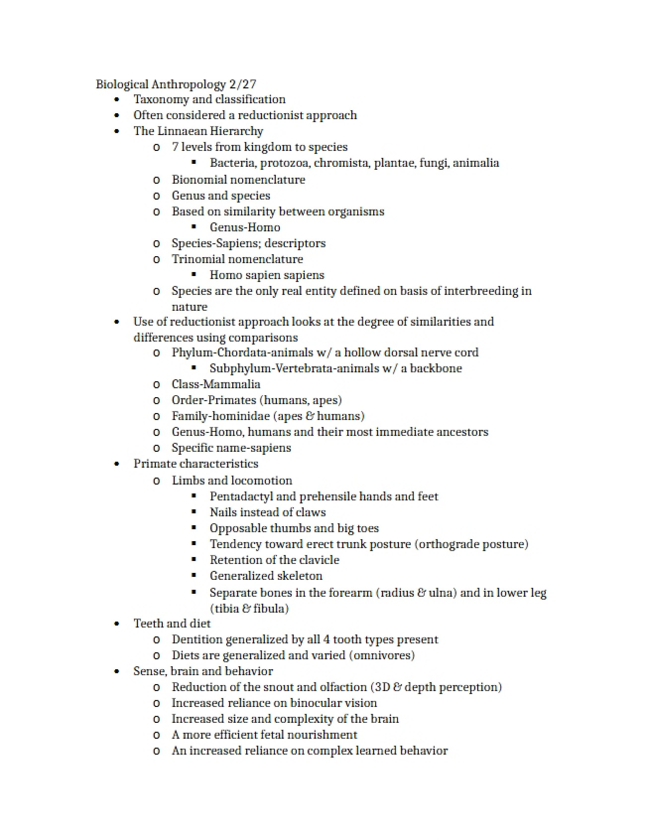Bio Anthropology Section Two