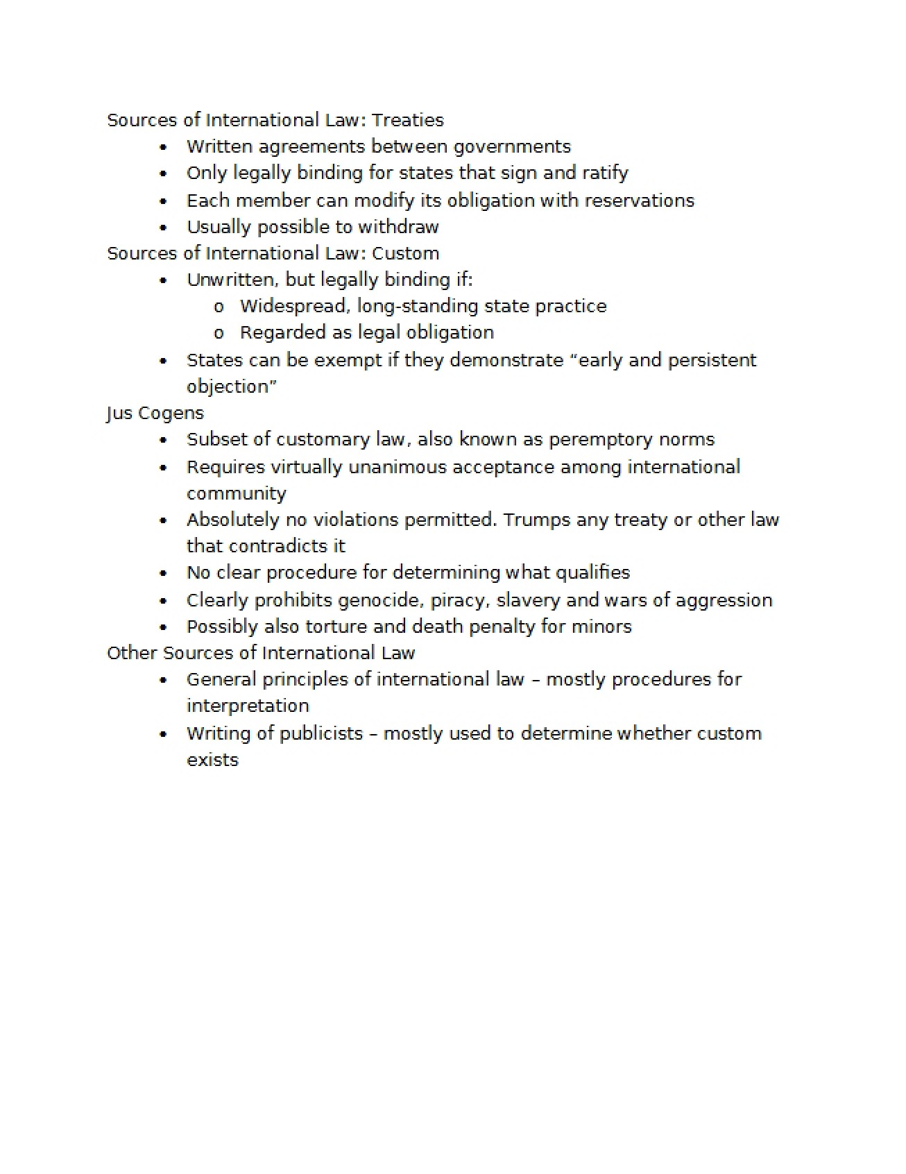 Treaties as International Law Sources