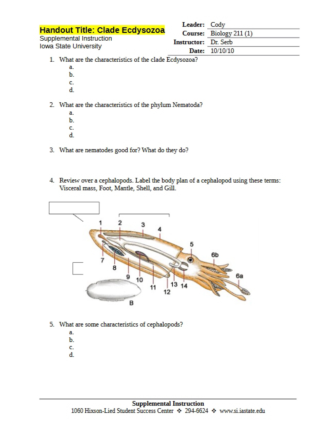 Preparatory Test for Principles of Biology