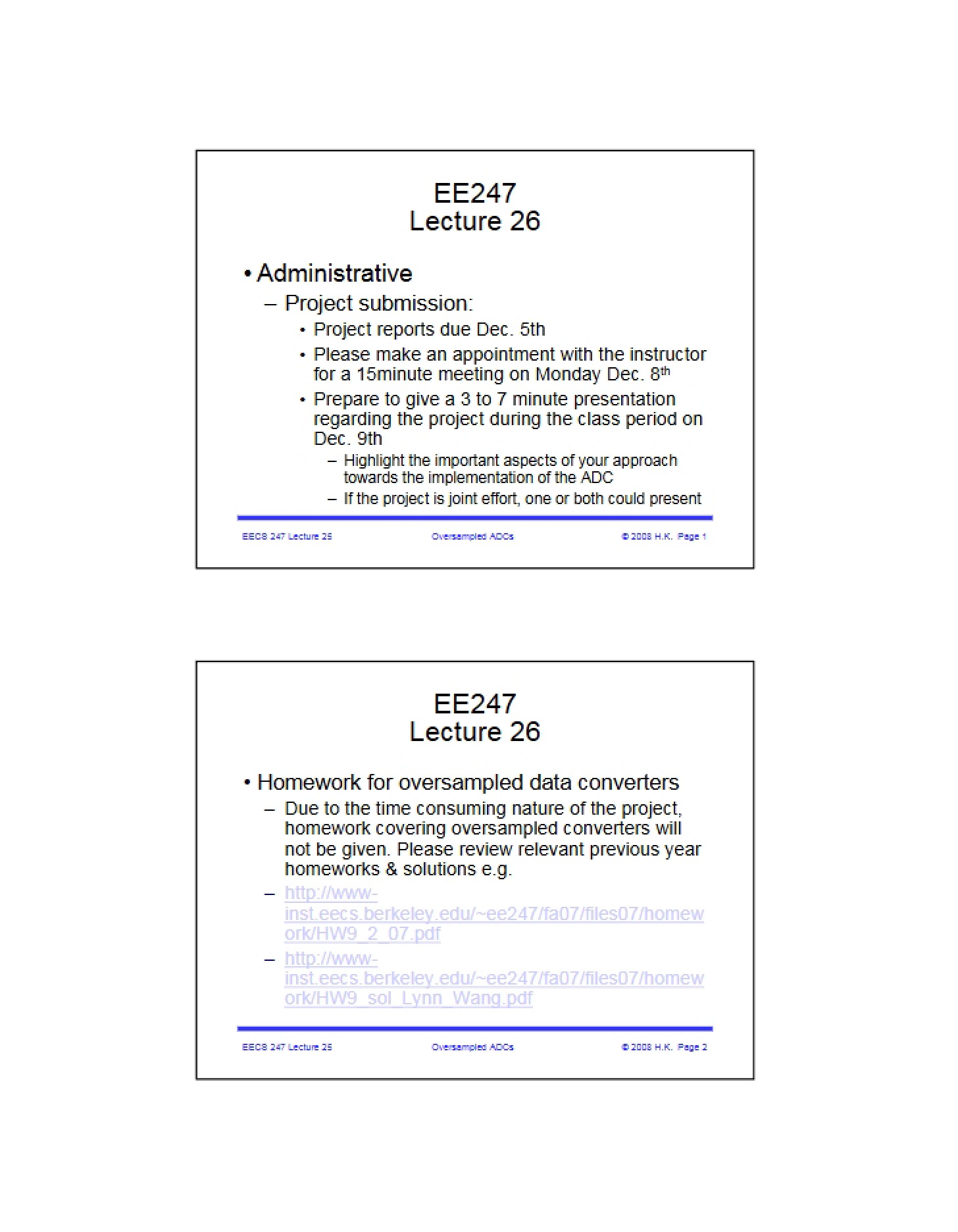 Lecture Twenty-Six