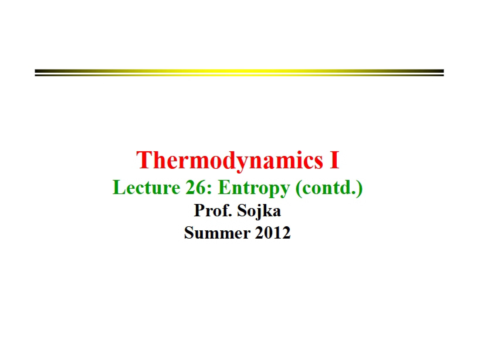 Lecture Twenty-Six Materials