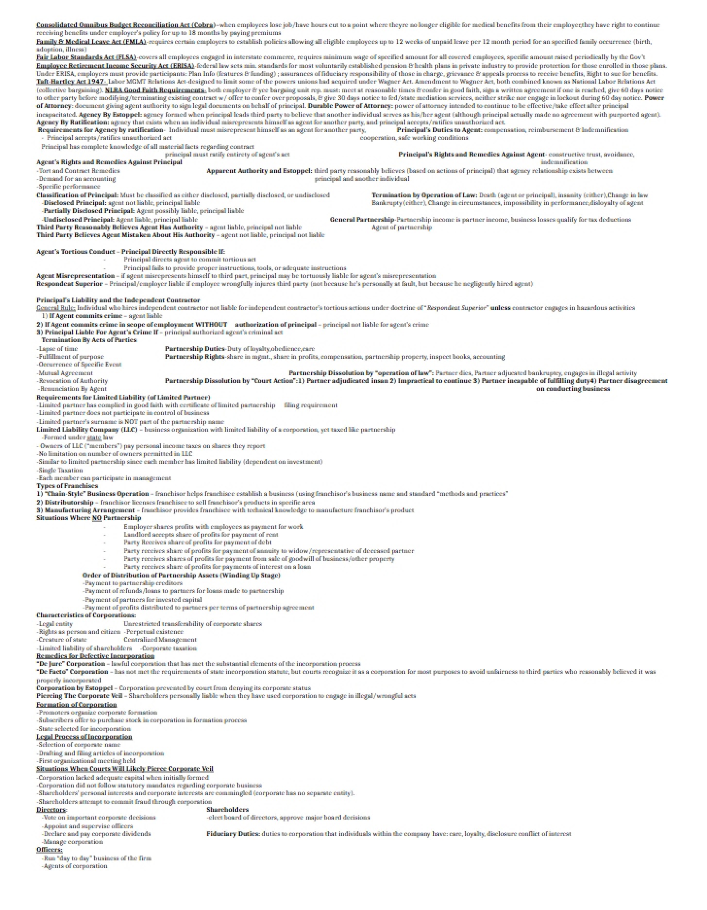 Cheat Sheet for Test Two