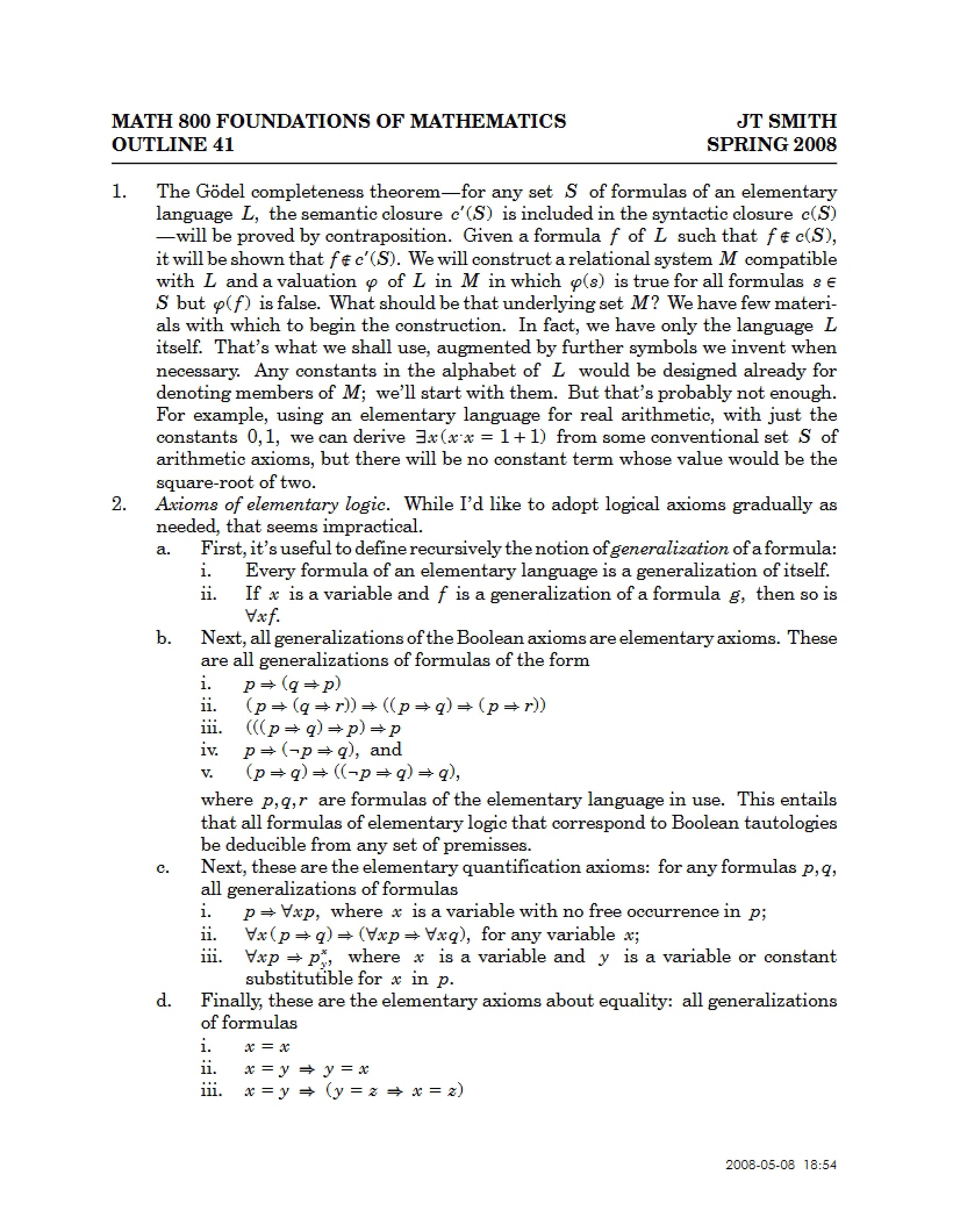 Foundations Outline 41