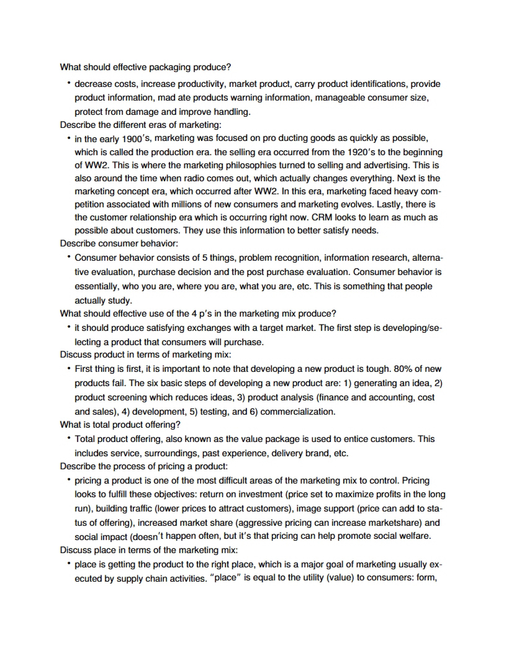 BMGT 110 Notes